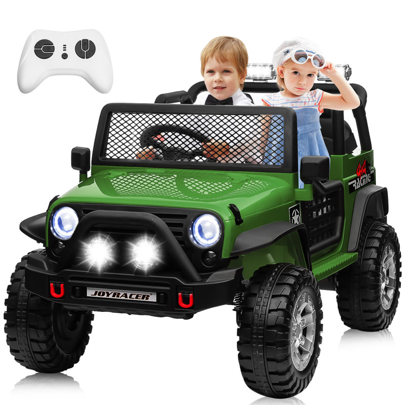 JOYRACER Joyracer 24V 2 Seater Kids Ride on Toys Truck with Remote Control 2 200W Motor Electric Battery Powered Toys Car w 4 Wheels Spring Suspension 3 Speeds LED Lights Bluetooth Reviews Wayfair